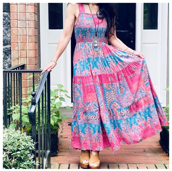 BOHO CHIC GORGEOUS PRINT MAXI DRESS - Picture 8 of 11